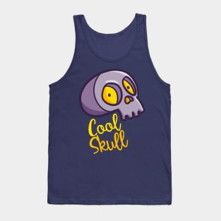 Funny scary purple skull Tank Top